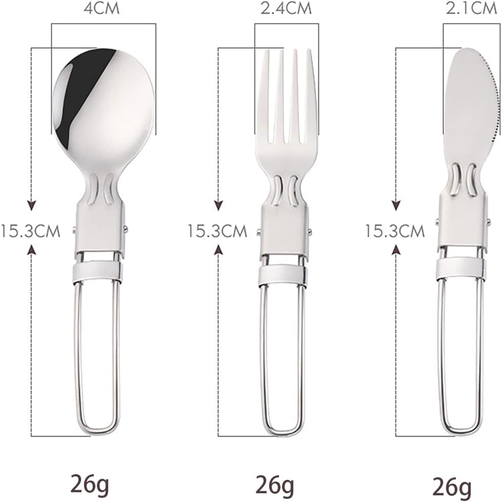 Camping Cooking Cutlery Set - Camping Flatware Sets Stainless Steel Kitchen