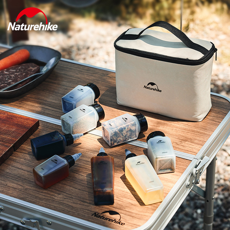 Camping Cooking Cutlery Set - Naturehike Condiment Bottle 6/8pcs Outdoor Portable