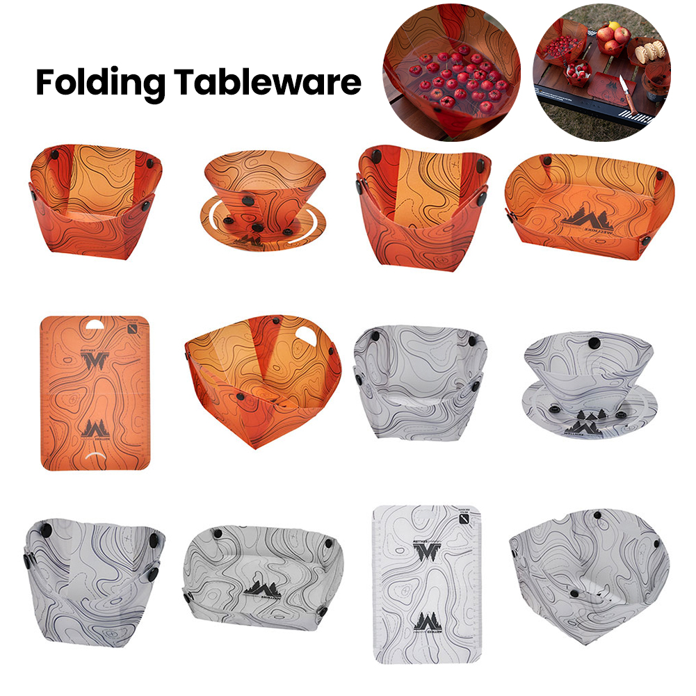 Camping Cooking Plate - Outdoor Lightweight Folding Tableware Portable Bowl