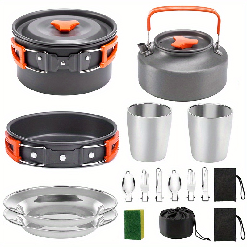 17pcs Camping Cookware Set, Po - đánh giá và giá Camping Cooking Plate
