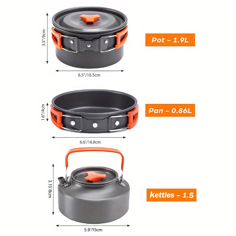 17pcs Camping Cookware Set, Po - đánh giá và giá Camping Cooking Plate