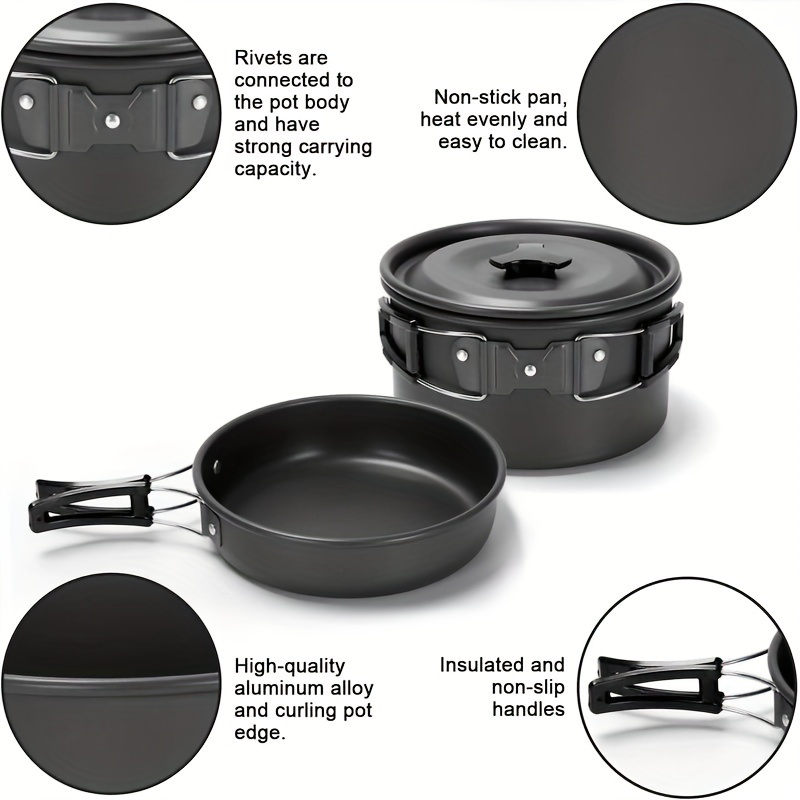 17pcs Camping Cookware Set, Po - đánh giá và giá Camping Cooking Plate
