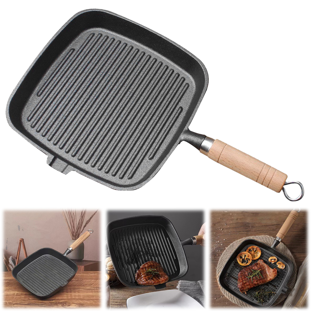 Cast Iron Skillet Steak Pan wi - đánh giá và giá Campfire Cooking Anime