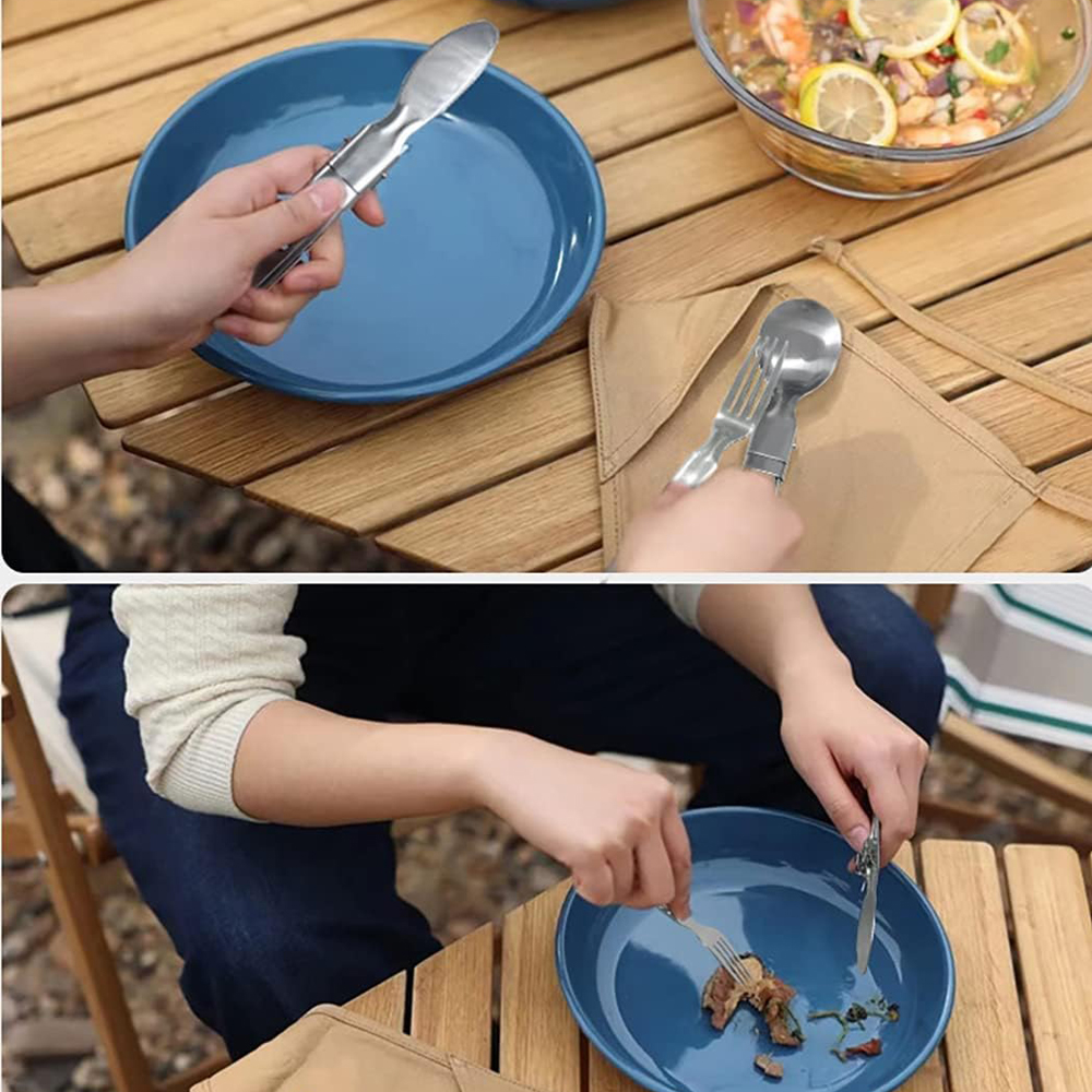 Camping Flatware Sets Stainles - đánh giá và giá Camping Cooking Cutlery Set