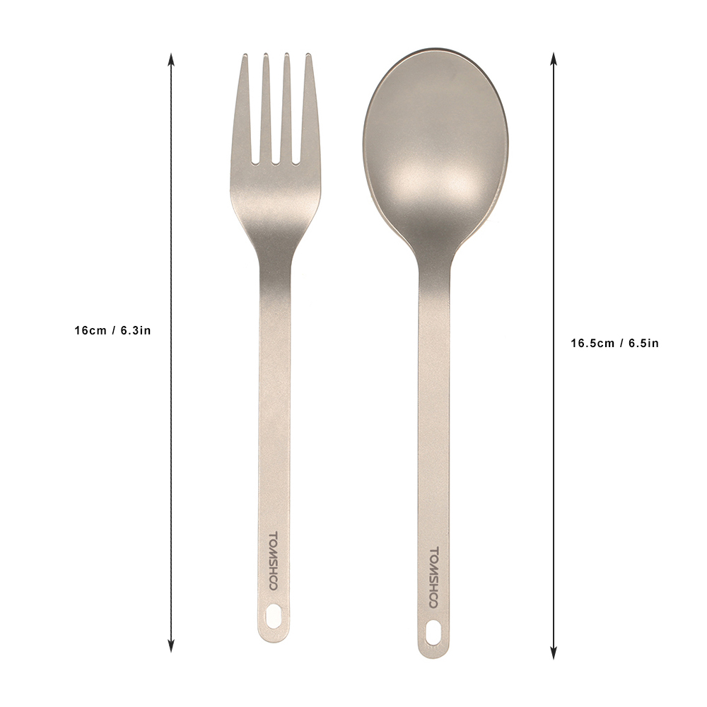 TOMSHOO Titanium Tableware Din - đánh giá và giá Camping Cooking Cutlery Set