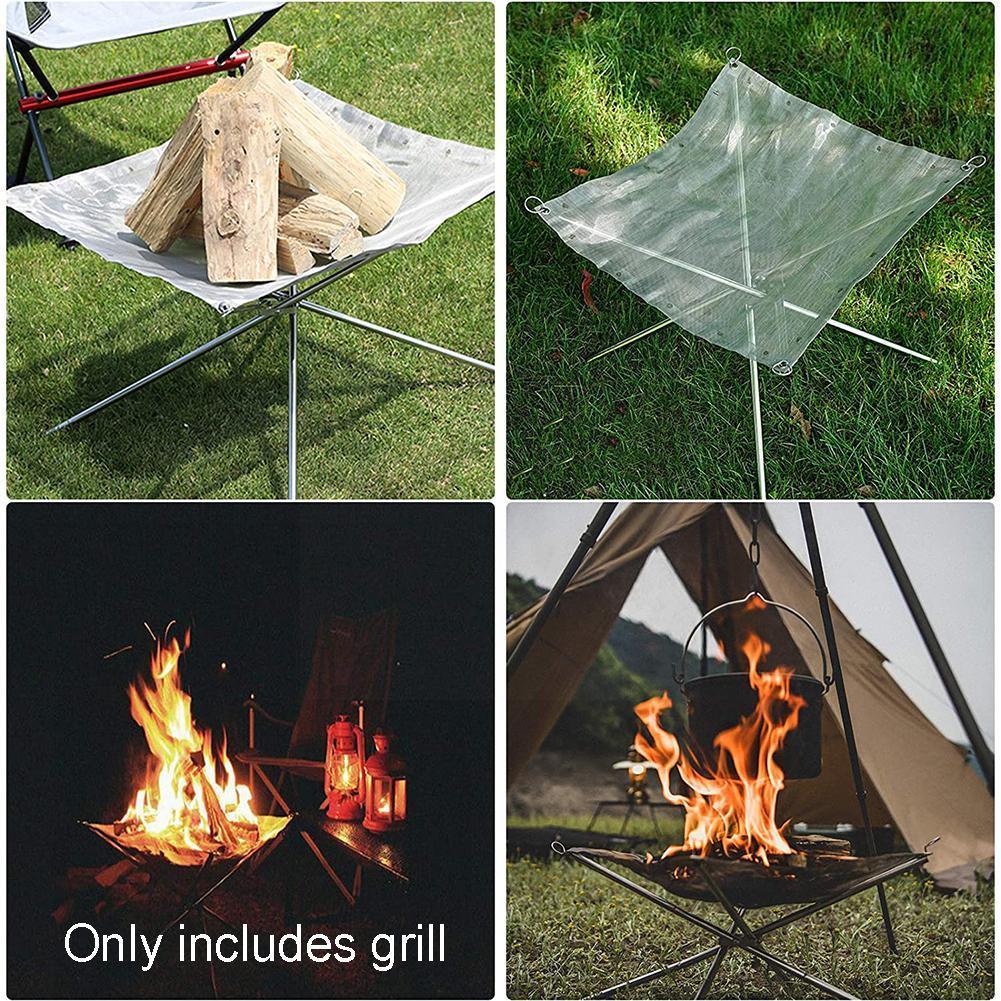 Portable Fire Pit Durable Outd - đánh giá và giá Camping Cooking Grate