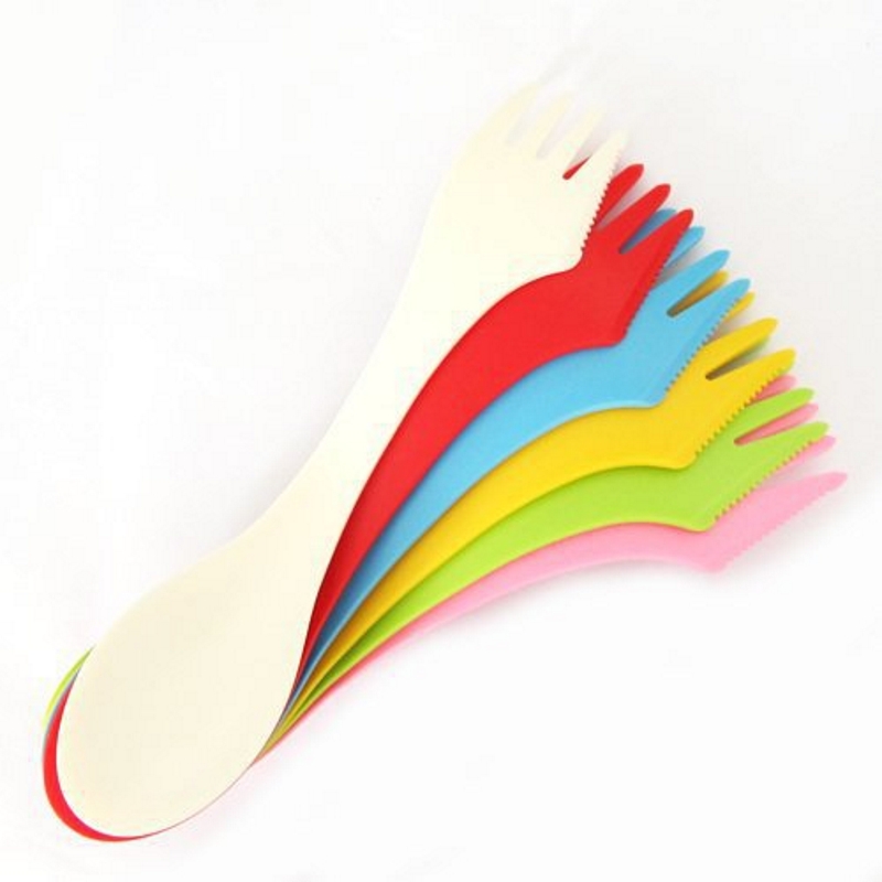 6PCS 3-in-1 Camp Utensils Set  - đánh giá và giá Camping Cooking Cutlery Set