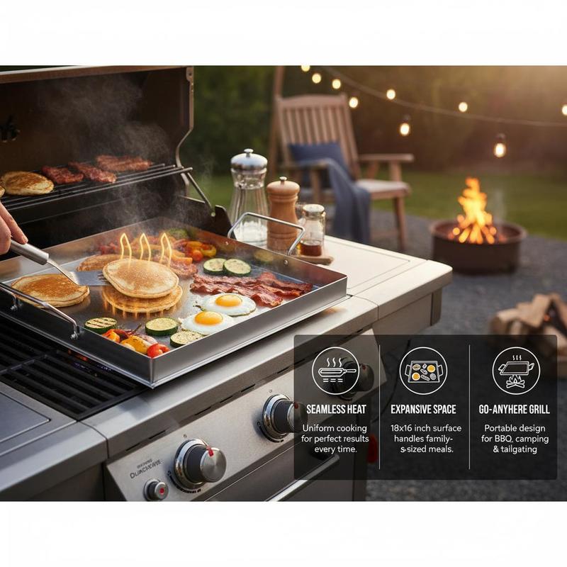 Universal Flat Top Griddle 18x - đánh giá và giá Camping Cooking Plate