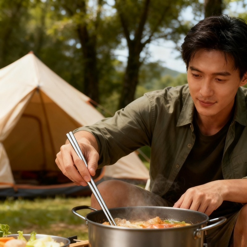 Durable Portable Titanium Chop - đánh giá và giá Camping No Cooking Meals