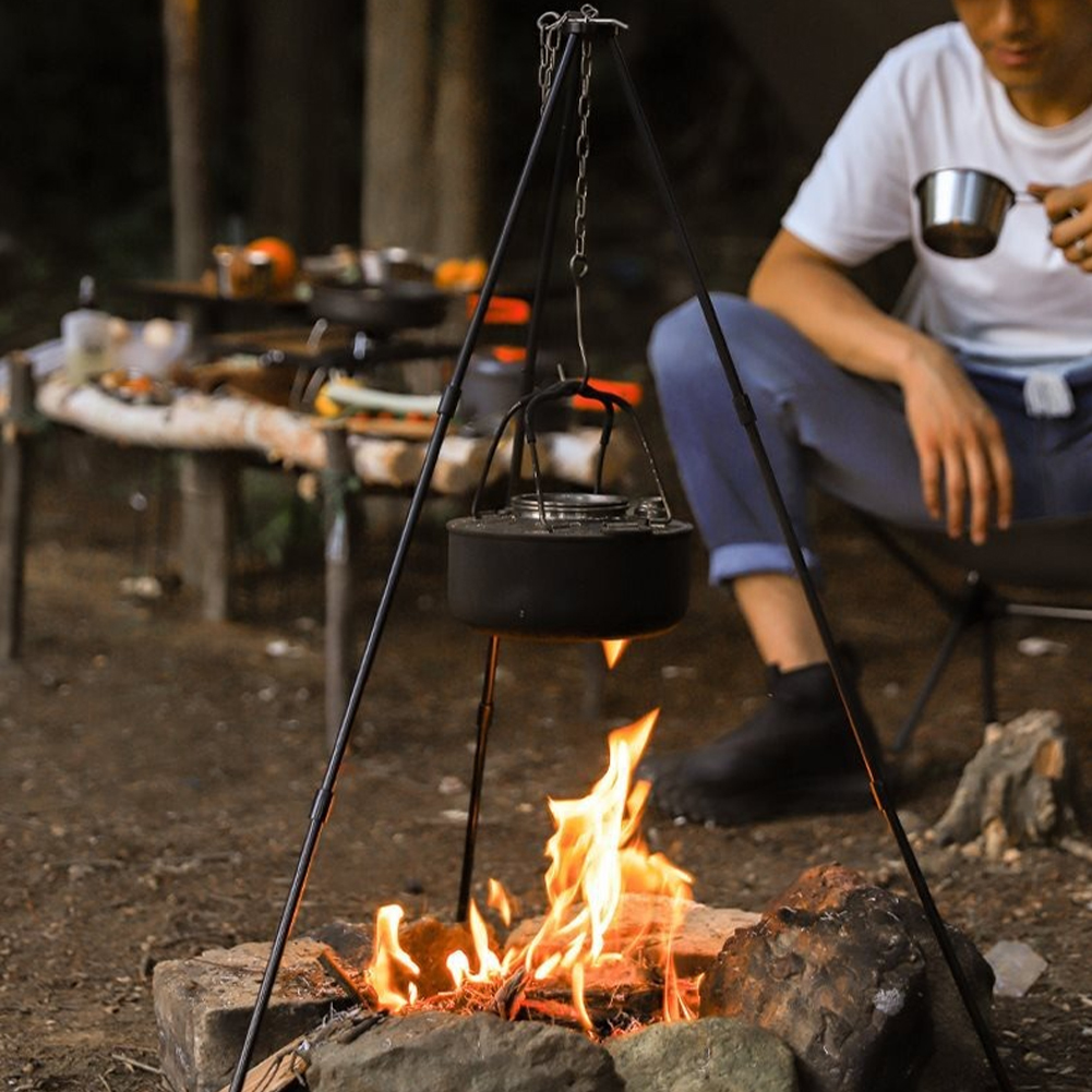 1Pc Outdoor Bonfire Tripod Cam - đánh giá và giá Camping Cooking Multi Tool