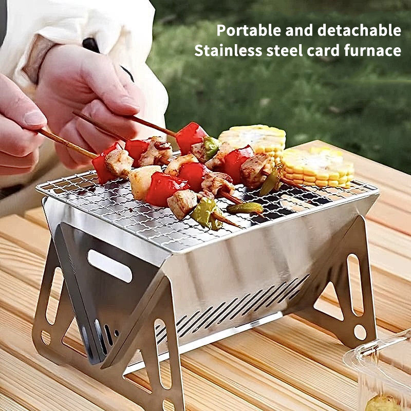 Portable Folding Stainless Ste - đánh giá và giá Camp Grill Portable Folding