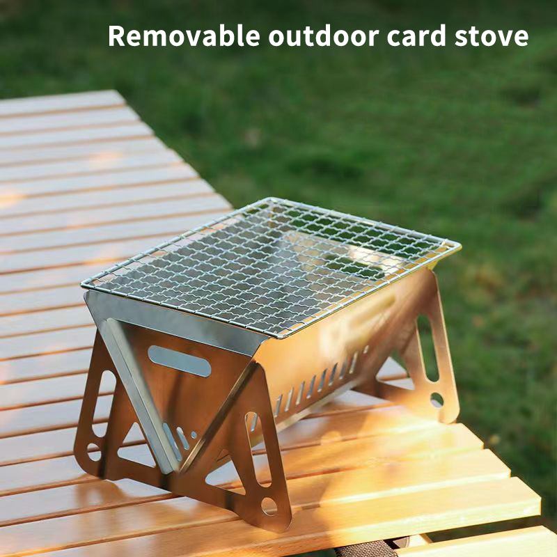 Portable Folding Stainless Ste - đánh giá và giá Camp Grill Portable Folding