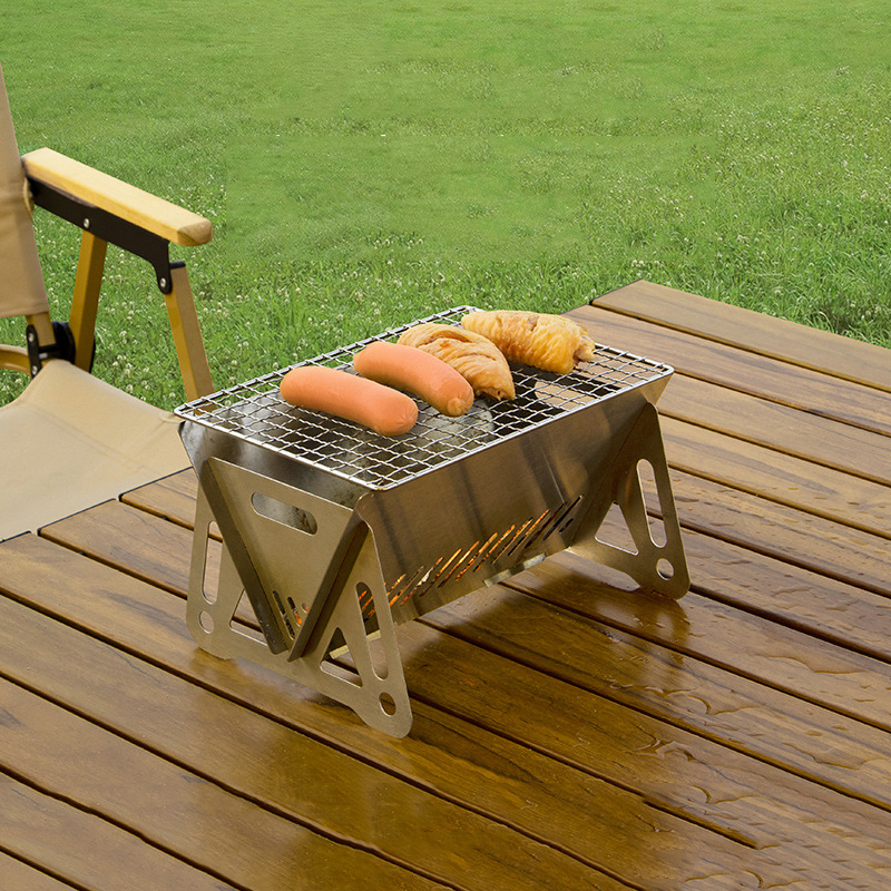 Portable Folding Stainless Ste - đánh giá và giá Camp Grill Portable Folding