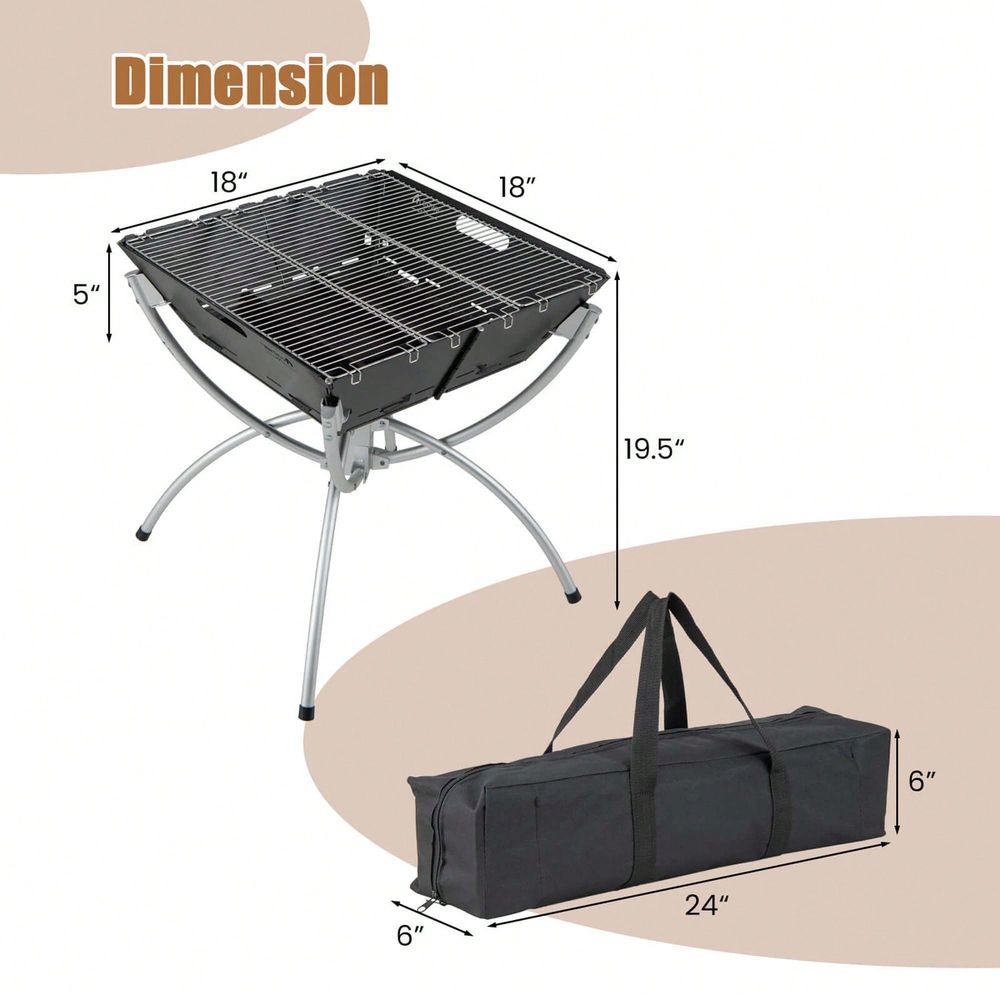 3In1 Portable Charcoal Grill F - đánh giá và giá Camp Grill Portable Folding