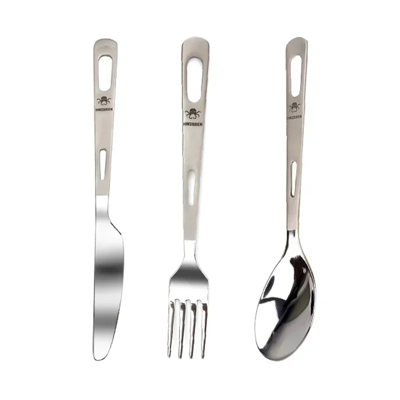 HWZBBEN Titanium Fork Spoon Kn - đánh giá và giá Camping Cooking Cutlery Set