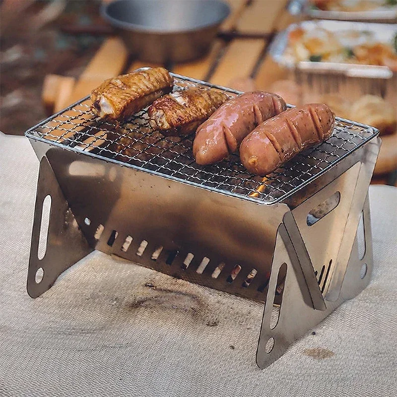 Portable Folding Barbecue Gril - đánh giá và giá Camp Grill Portable Folding
