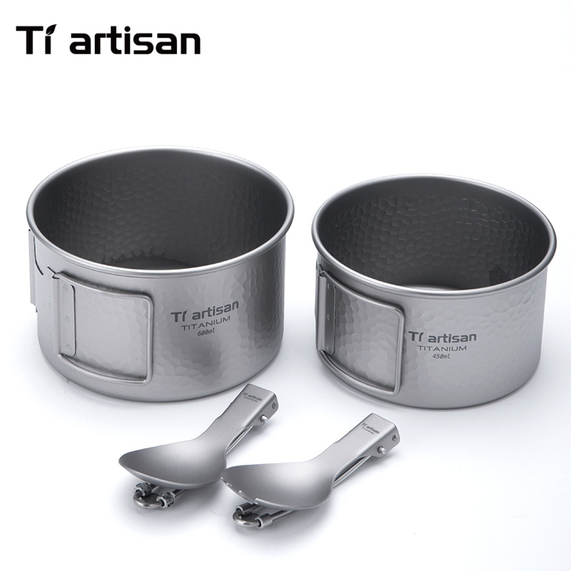 Tiartisan Titanium 4Pcs Cookwa - đánh giá và giá Camping No Cooking Meals