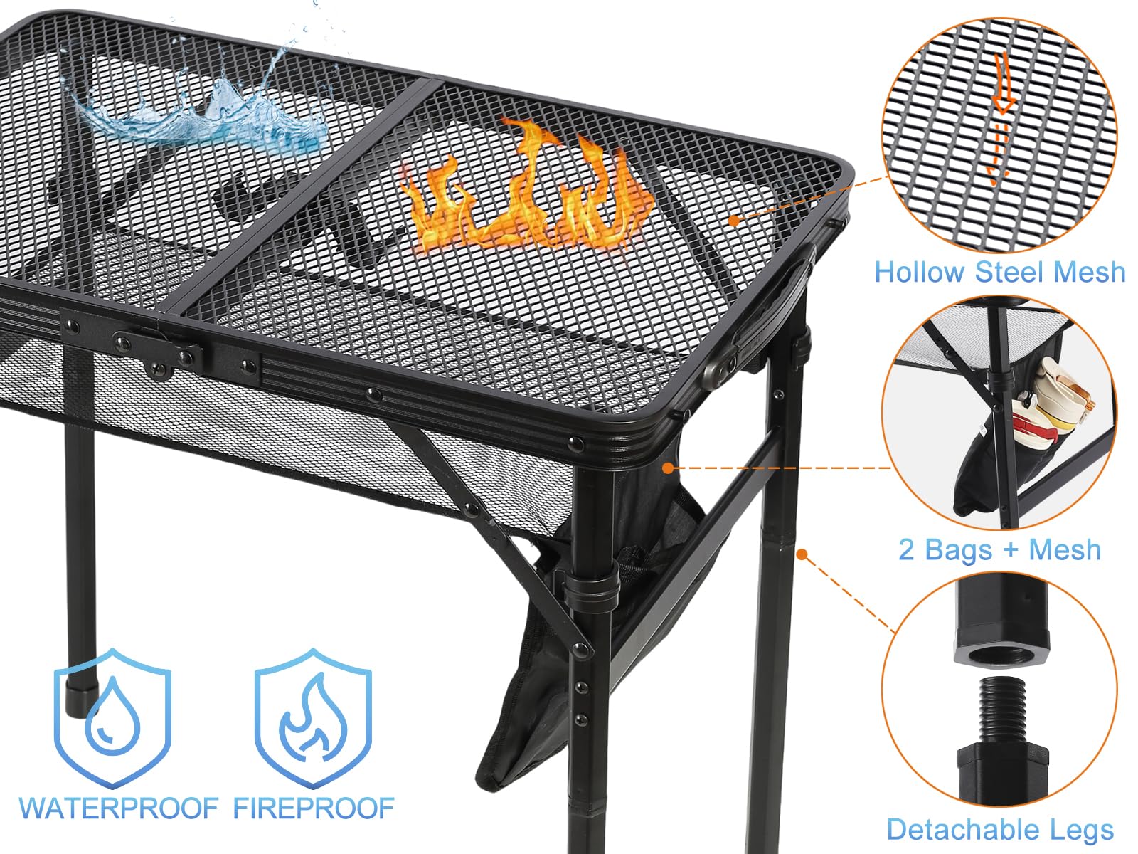 Portable Folding Mesh Grill Ta - đánh giá và giá Camp Grill Portable Folding