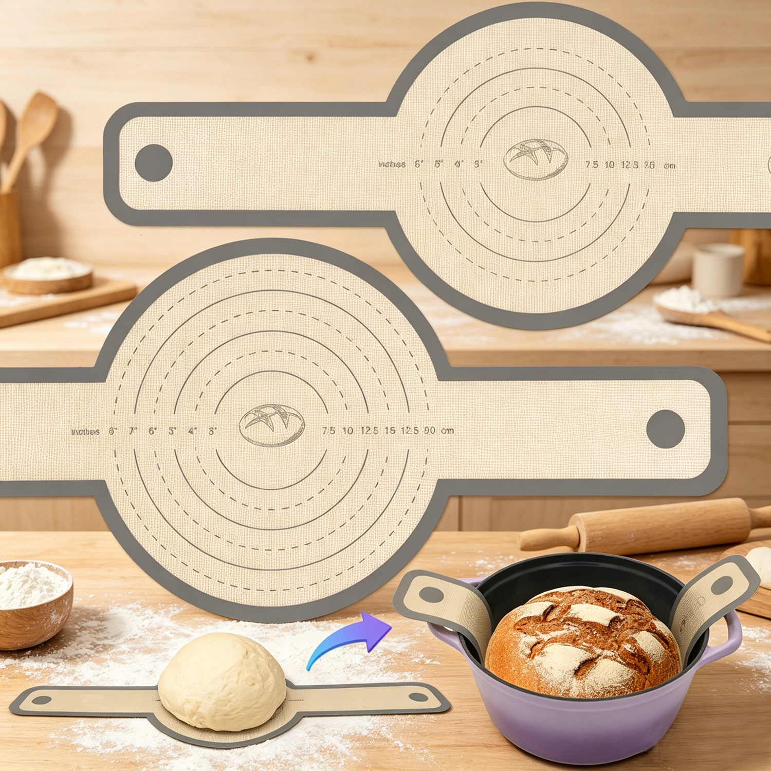Silicone Bread Sling for Dutch - đánh giá và giá Camping Cooking Mat