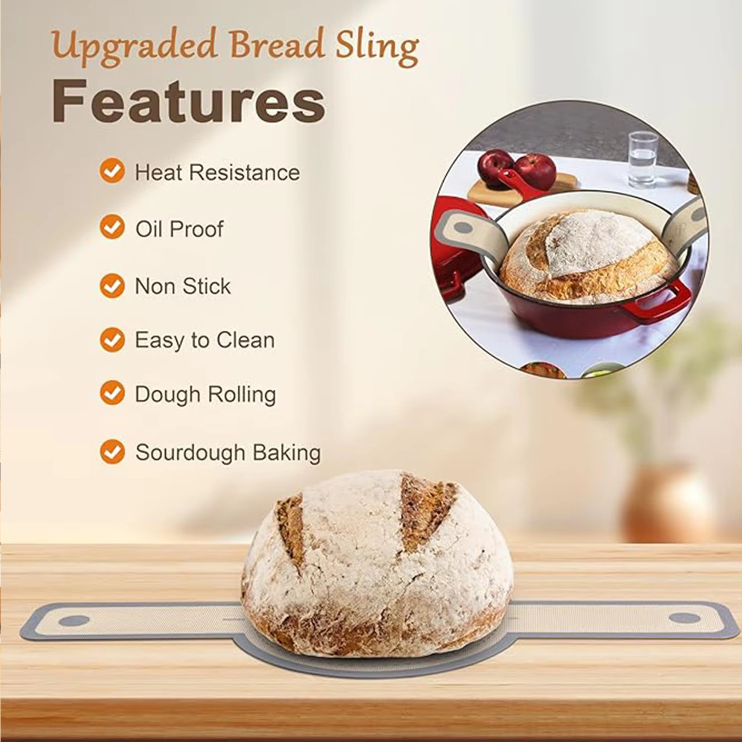 Silicone Bread Sling for Dutch - đánh giá và giá Camping Cooking Mat