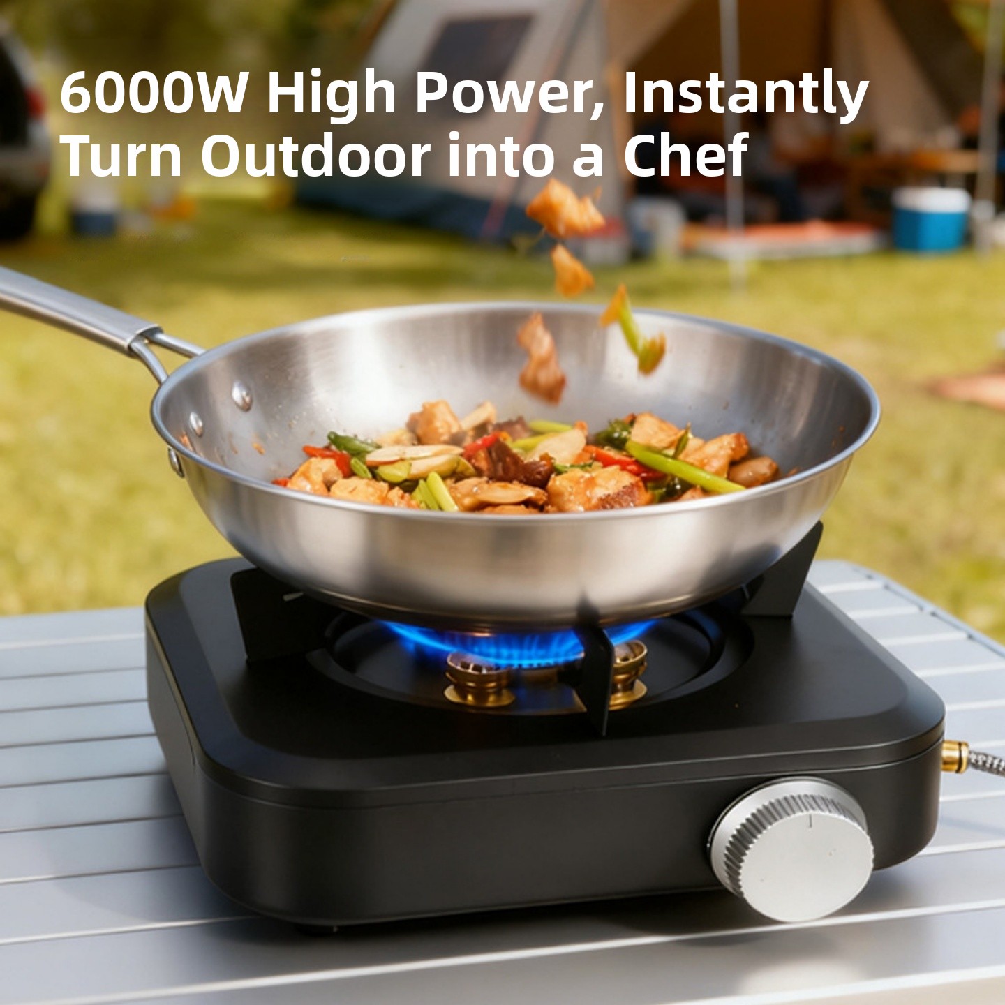 Portable Outdoor Camping Stove - đánh giá và giá Camping Cooking On Fire