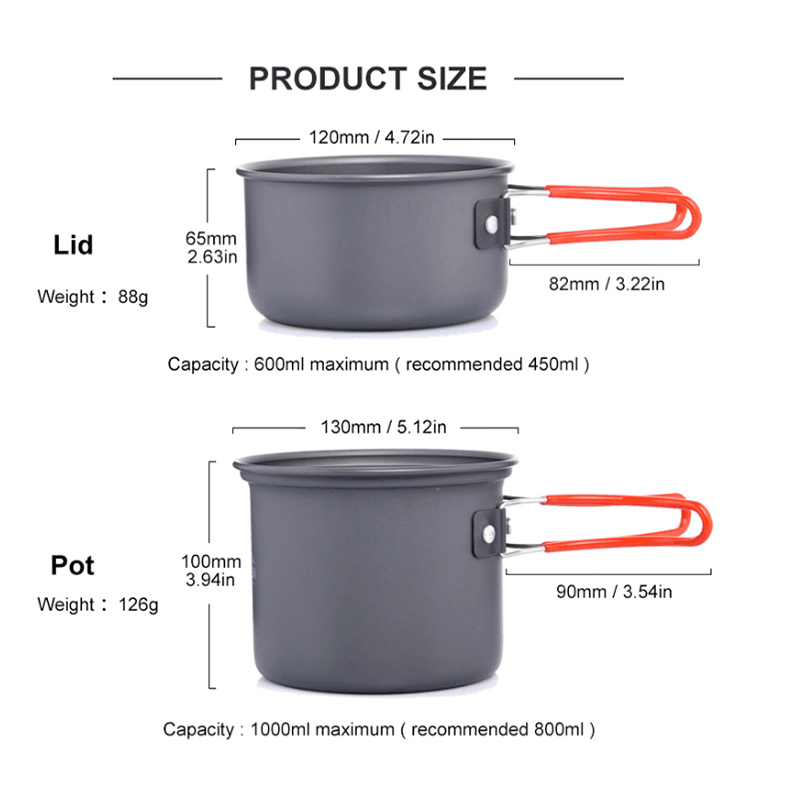 Widesea Ultralight Camping Coo - đánh giá và giá Camping Cooking Cutlery Set