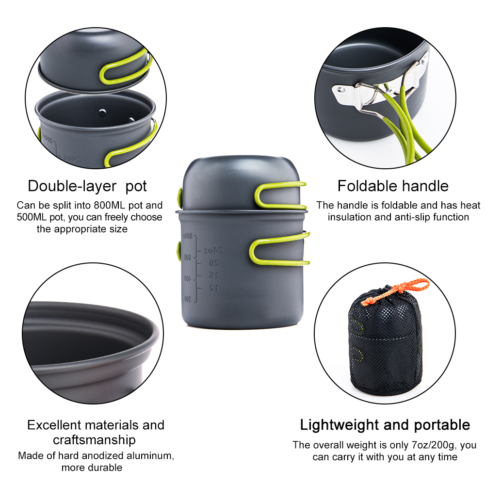 Widesea Ultralight Camping Coo - đánh giá và giá Camping Cooking Cutlery Set