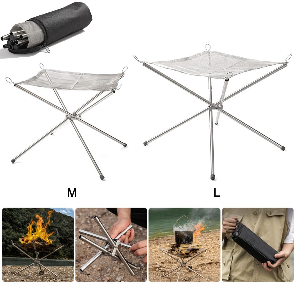 Portable Camping Fire Pit Gril - đánh giá và giá Camping Cooking Grate