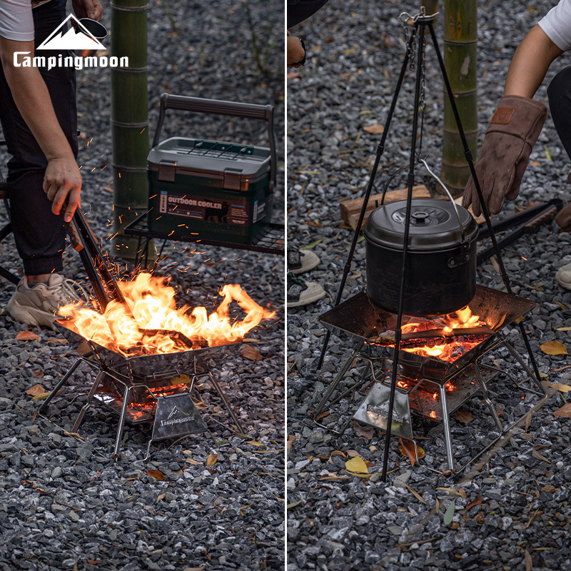 CAMPINGMOON Stainless Steel Fo - đánh giá và giá Camp Grill Portable Folding