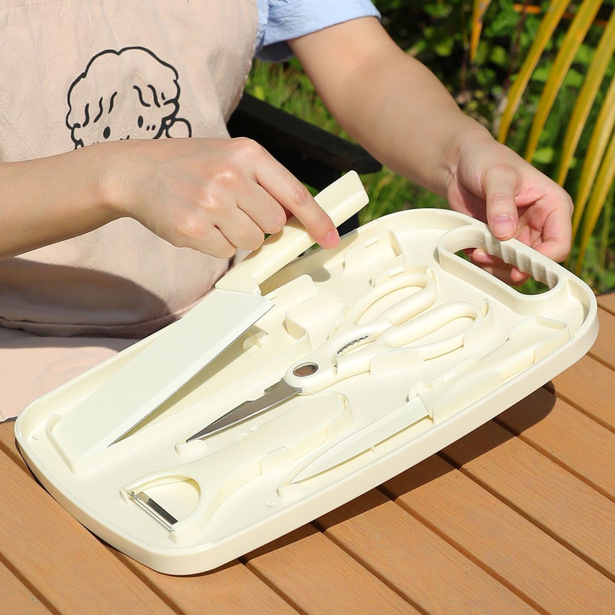 Portable Outdoor Picnic Set Kn - đánh giá và giá Camping Cooking Cutlery Set