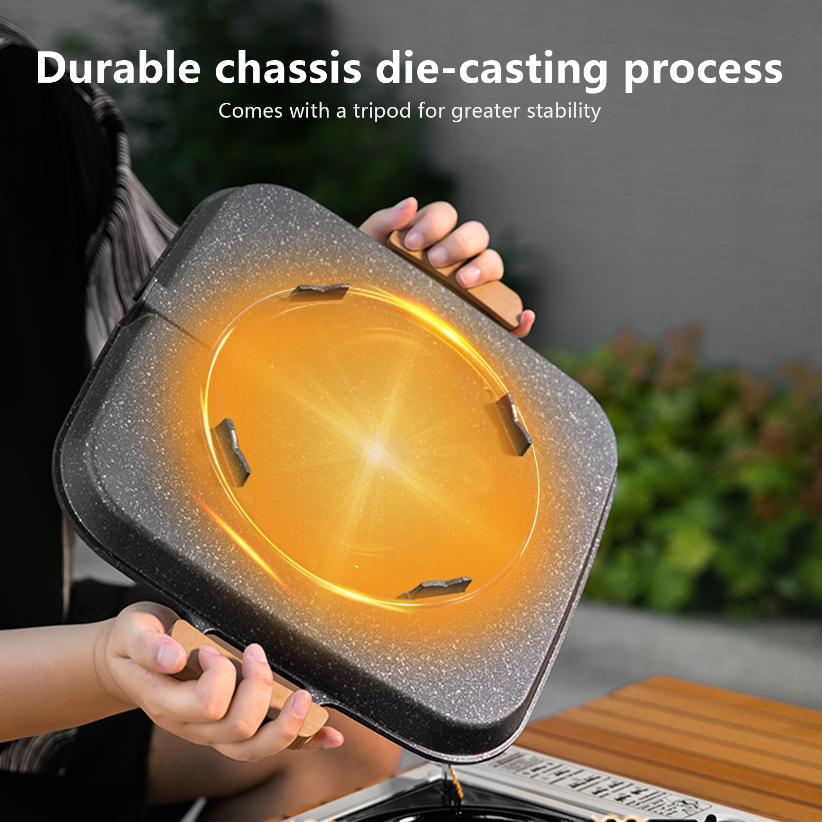 BISINNA Square BBQ Grill Pan N - đánh giá và giá Camping Cooking Plate