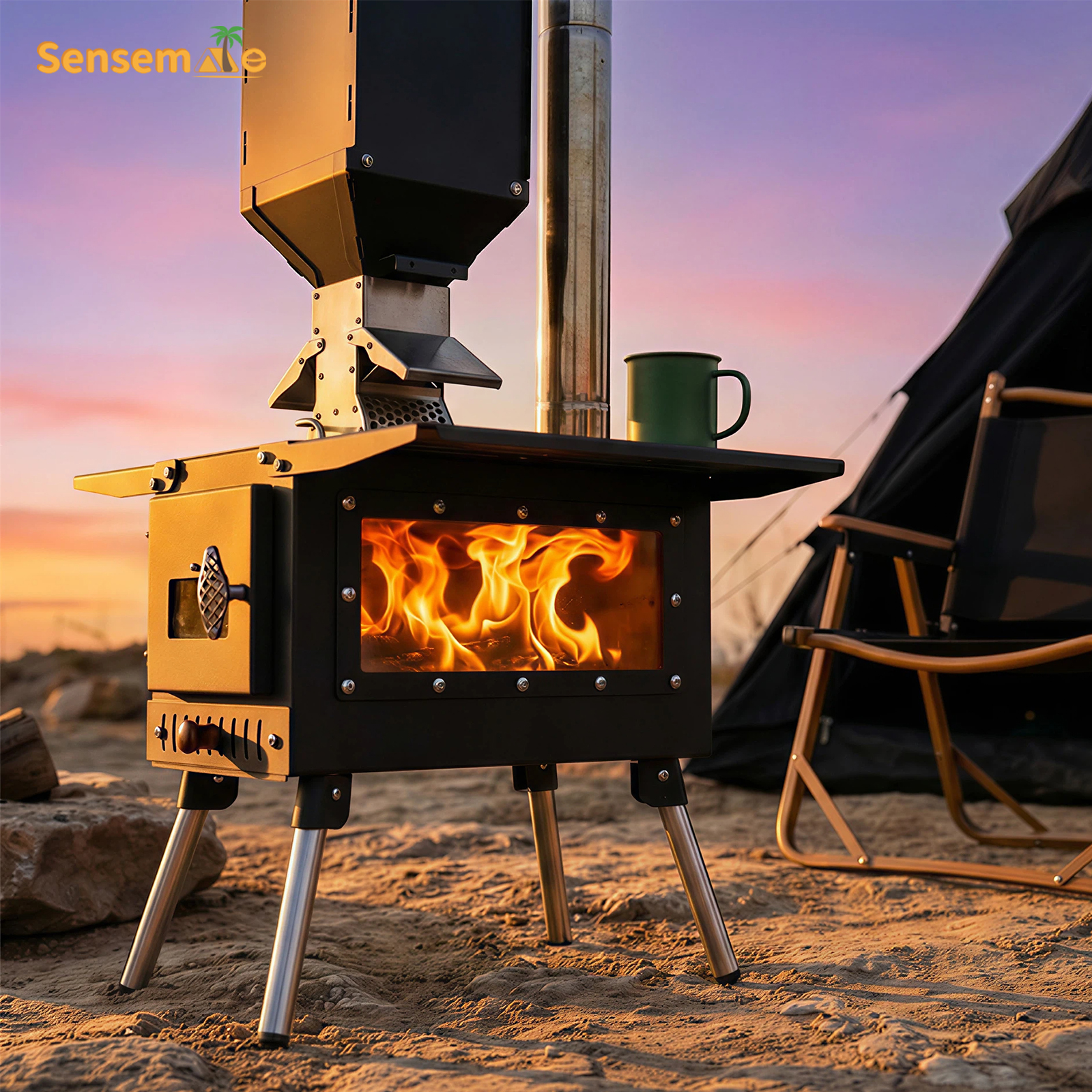 Pellet Stove Camping Stainless - đánh giá và giá Camp Grill Portable Folding