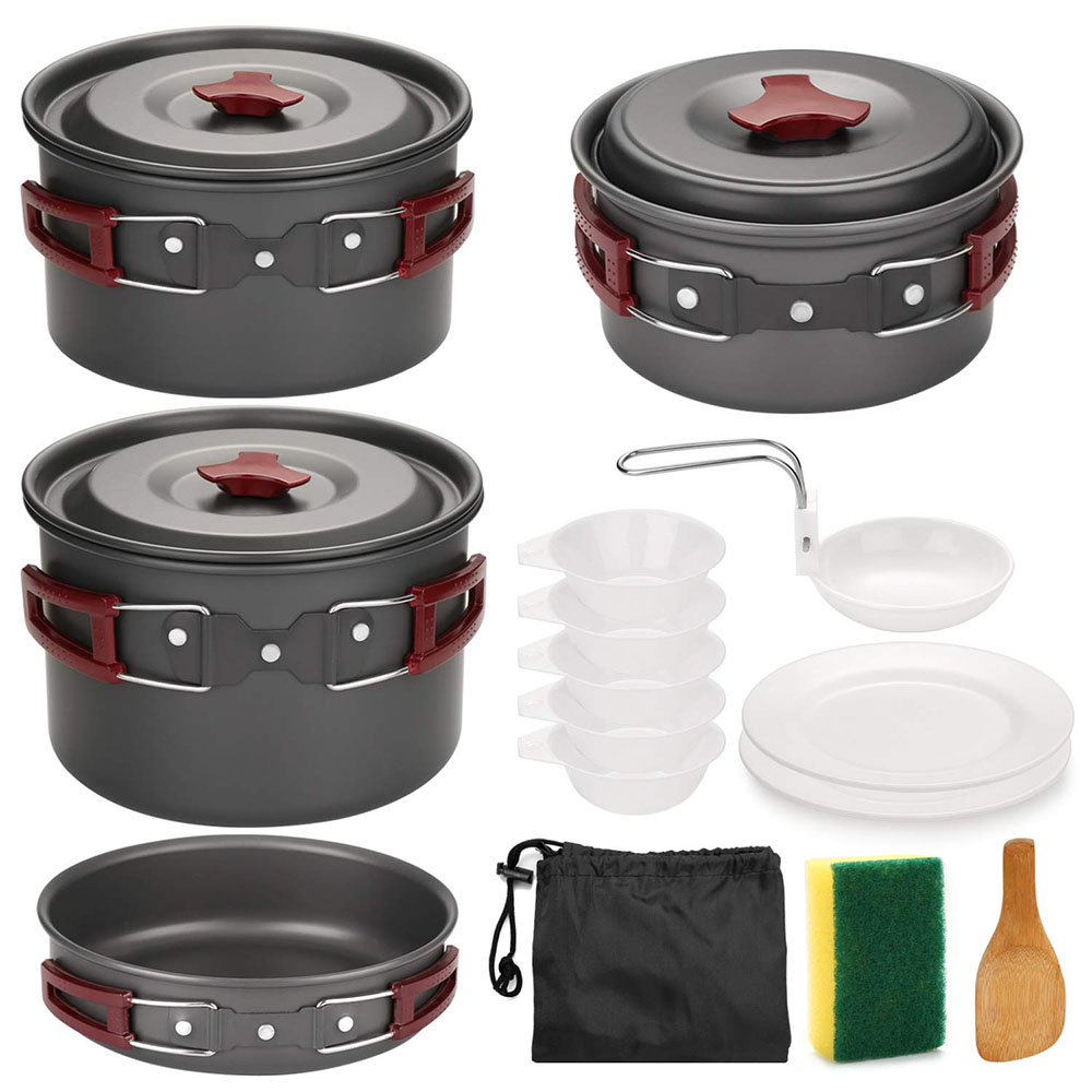 Outdoor Camping Cookware Kit N - đánh giá và giá Campfire Cooking Anime