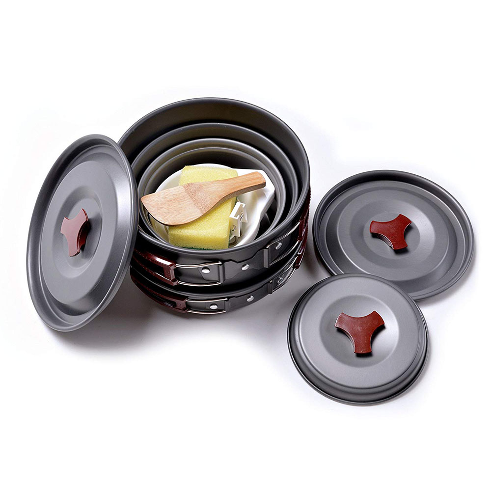 Outdoor Camping Cookware Kit N - đánh giá và giá Campfire Cooking Anime