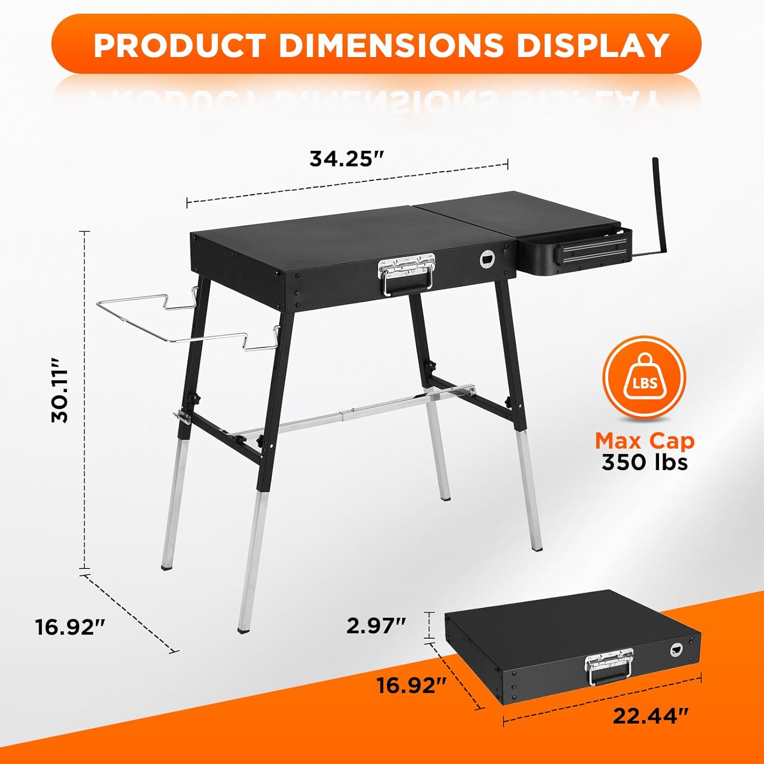 Outdoor Folding Grill Table, A - đánh giá và giá Camp Grill Portable Folding